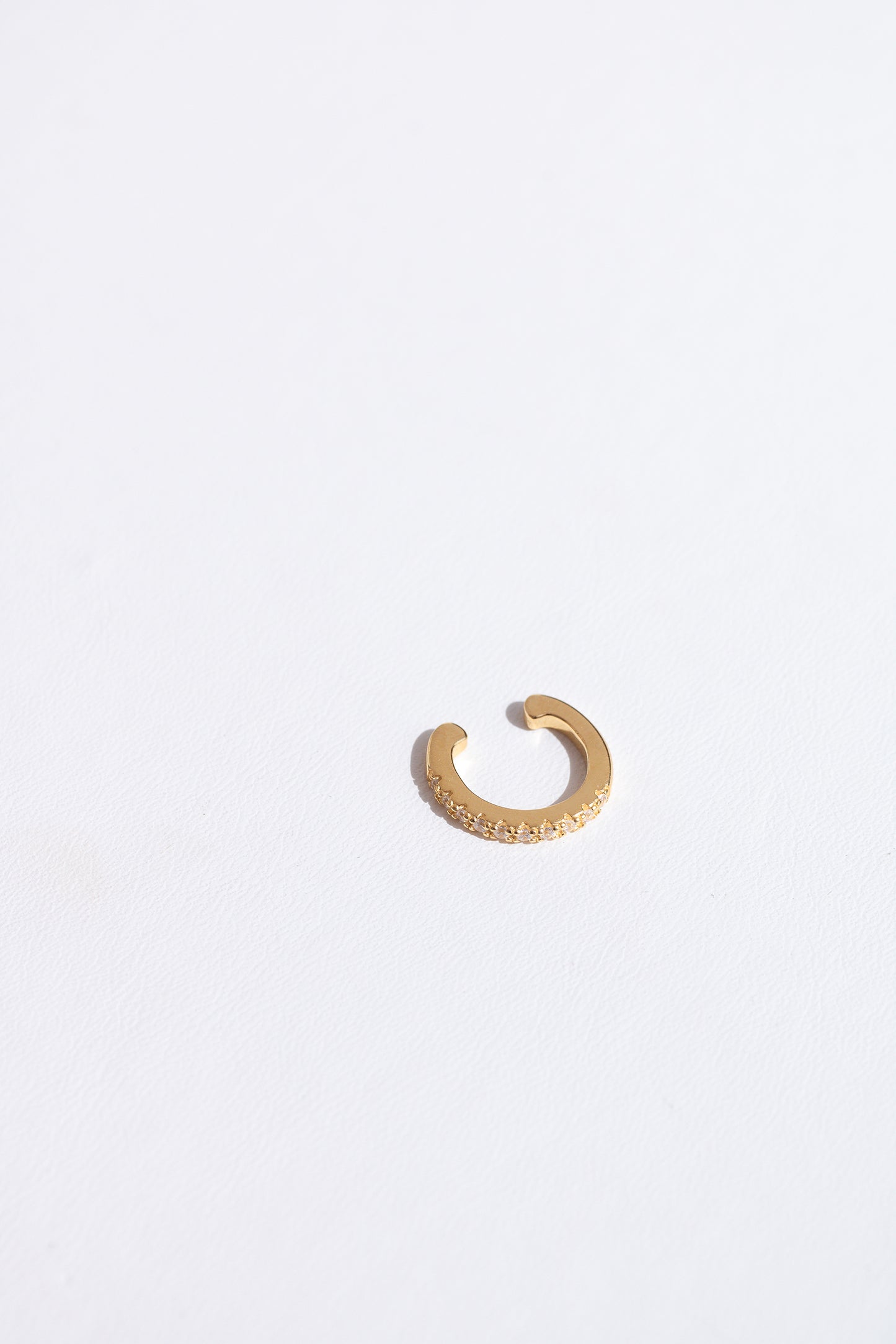 IDEAL CUFF GOLD - White Zirconia Ear Cuff