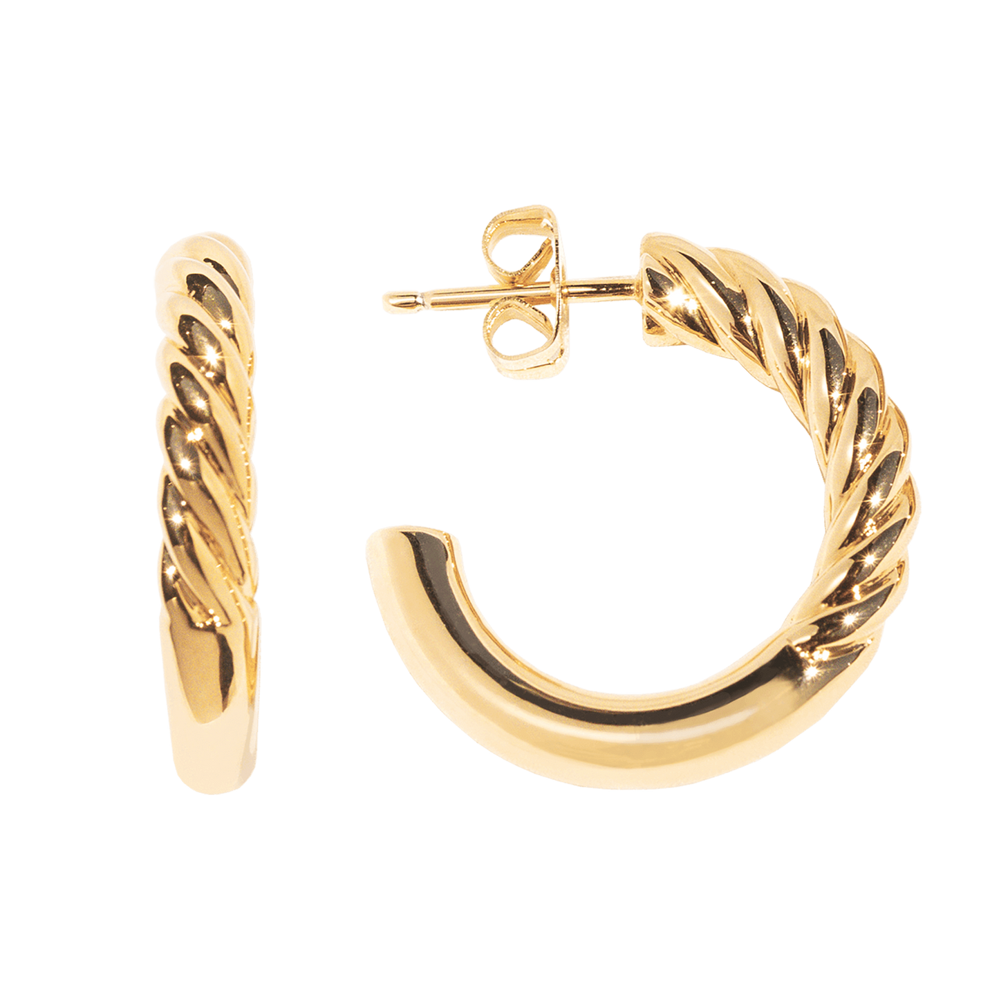EUPHORIA GOLD - Twisted Hoop Earrings