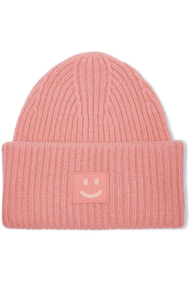 UNISEX KNITTED BEANIE HAT - HAPPY FACE